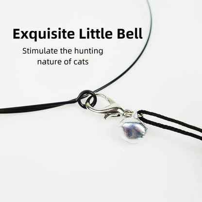 Feather Cat Teaser Wand with Bell – Steel Wire Wand & Replacement Heads