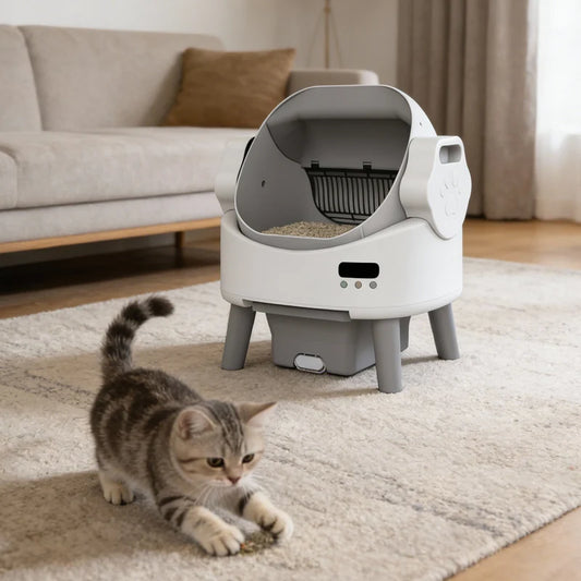 Self-Cleaning Cat Litter Box with App Control