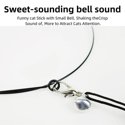 Suction Cup Cat Teaser Wand Suit – Feather Replacement Heads + 2 Sticks