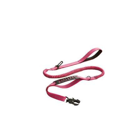 2-in-1 Striped Reflective Tactical Dog Leash – Nylon with Explosion-Proof Frog Buckle