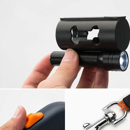 ABS Retractable Dual-Head Double Dog Leash