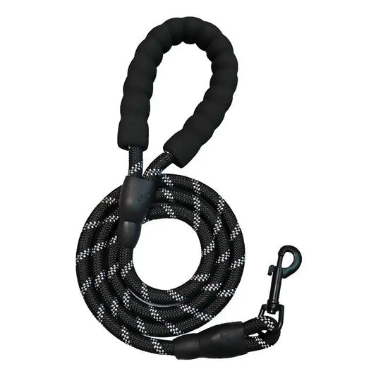Reflective Dog & Cat Leash 5ft | Heavy Duty Nylon Training Lead with Foam Handle