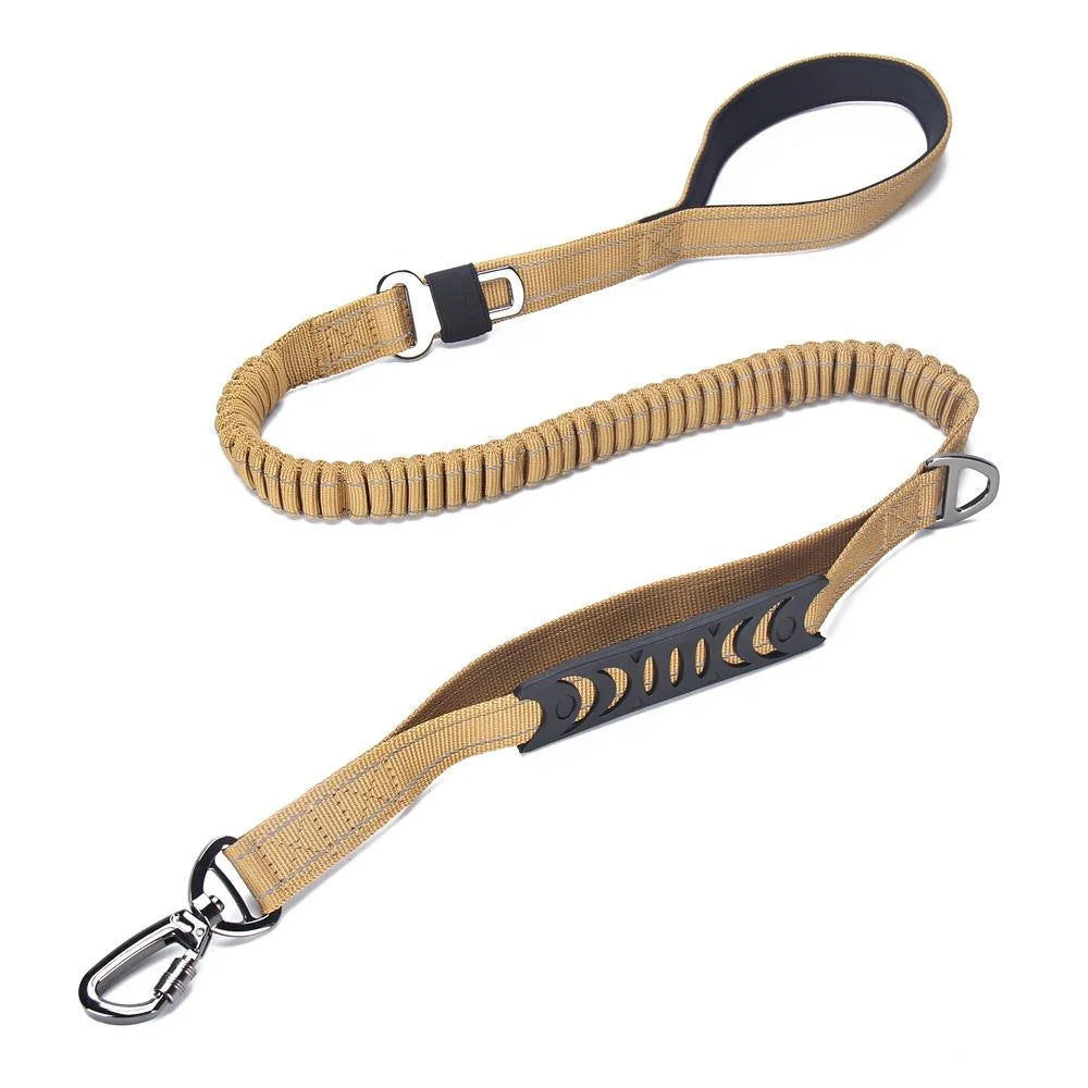 Tactical Waterproof Dog Leash — Stainless Steel Snap Hook, Reflective
