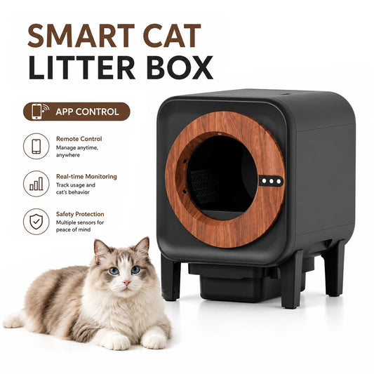 Smart Self-Cleaning Cat Litter Box with Camera & WiFi App