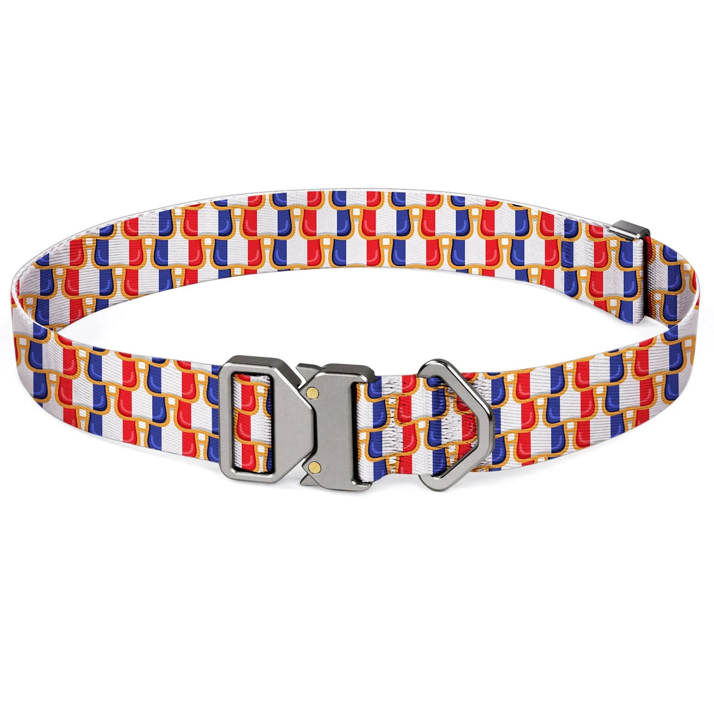 World Cup Flag Pattern Dog Collar – Adjustable Quick-Release Nylon Collar