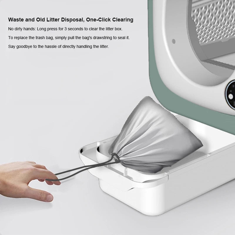 Smart Self-Cleaning Cat Litter Box with Camera & WiFi App