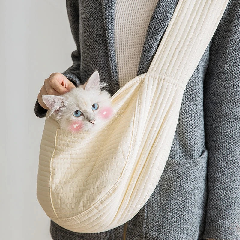 Breathable Puppy Travel Bag Backpack Hands-Free Pet Dog Sling Carrier Bag for Small Medium Dogs Cats