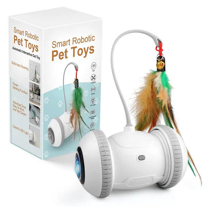 Smart Robotic LED Cat Teaser Toy – Rechargeable, Auto-Sensing Interactive Cat Toy