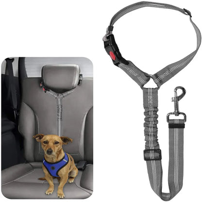 Adjustable Dog & Cat Car Seat Belt | Nylon Safety Lead for Vehicle
