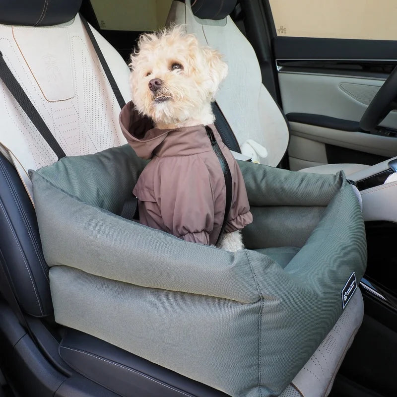 Oxford Pet Bed & Dog Car Safety Seat | Water-Resistant, Harness Attachment