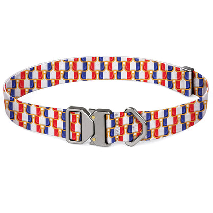 World Cup Flag Pattern Dog Collar – Adjustable Quick-Release Nylon Collar