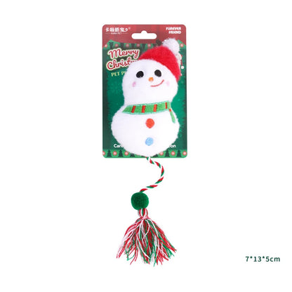 Catnip Plush Cat Toy Ball with Rope – Interactive Kitten Toy