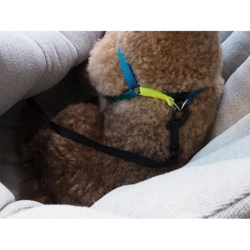 Pet Sling Carrier Bag, Dog Car Seat & Pet Bed with Leash Connector | Small Pets