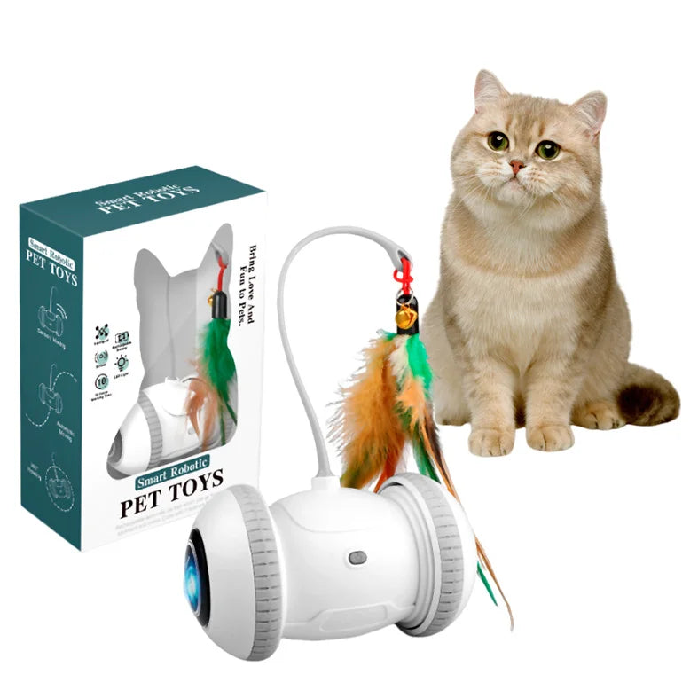 Smart Robotic LED Cat Teaser Toy – Rechargeable, Auto-Sensing Interactive Cat Toy