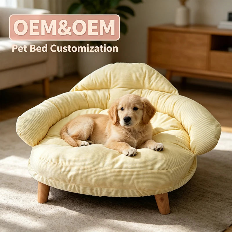 Soft Breathable Pet Sofa Bed | Removable Washable Cover | Cats & Dogs | 3 Sizes
