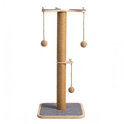Tall Sisal Cat Scratching Post – Multi-Level, Anti-Slip, Low-Debris Cat Tree Scratcher