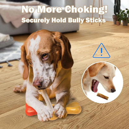 AFP Long-lasting Chewing Dog Toy Bully Stick Holder Pet Prevents Choking Safety Device Aggressive Chewers Dog Chew Stick Holder
