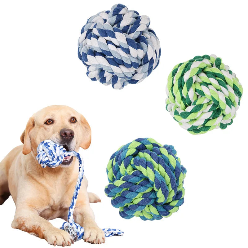 Cotton Dog Rope Toys | Bite-Resistant Interwoven Chew Toy | 12 Designs