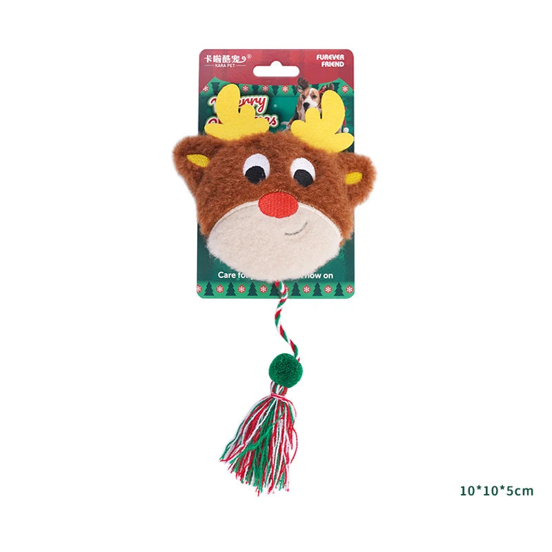 Catnip Plush Cat Toy Ball with Rope – Interactive Kitten Toy