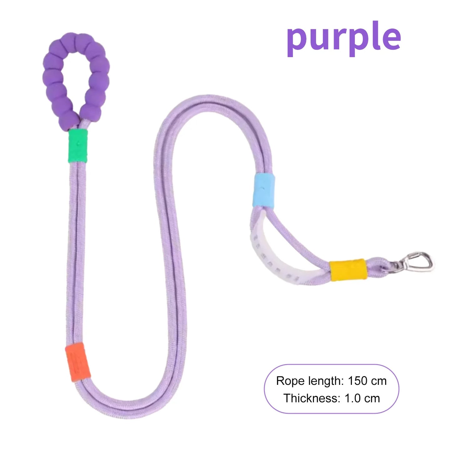 Anti-Breakaway Dog Leash 150cm — Non-Slip Wear-Resistant Walking Lead in 8 Colors