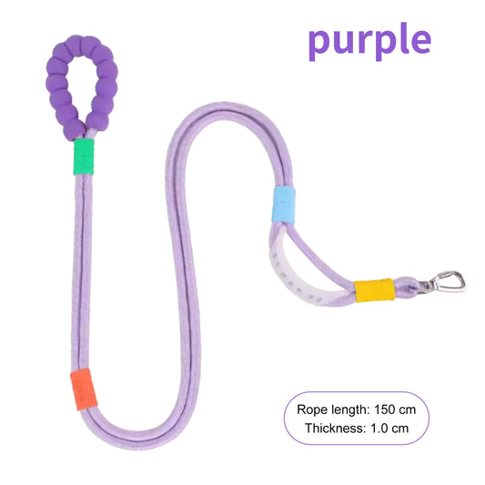 Anti-Breakaway Dog Leash 150cm — Non-Slip Wear-Resistant Walking Lead in 8 Colors