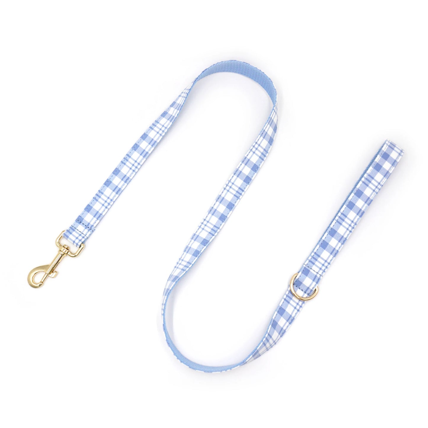 Plaid Dog Collar Leash with Bow Tie Adjustable Pet Accessories Pet Collars Leash OEM Available - Blue