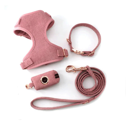 Luxury Velvet Dog Collar Set | Collar + Scarf + Bowtie | Quick-Release Buckle