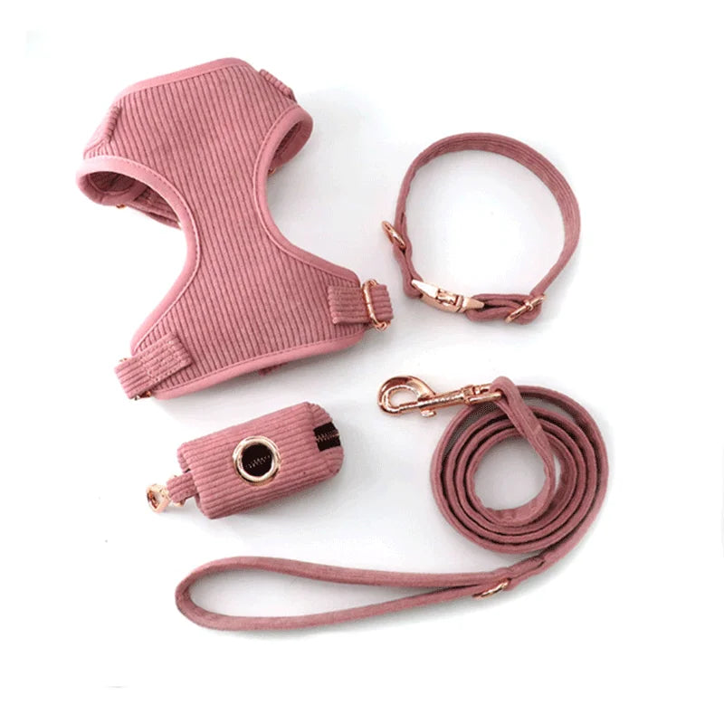 Luxury Velvet Dog Collar Set | Collar + Scarf + Bowtie | Quick-Release Buckle