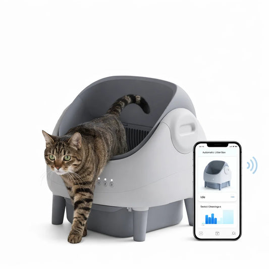 AI Self-Cleaning Cat Litter Box with App Control