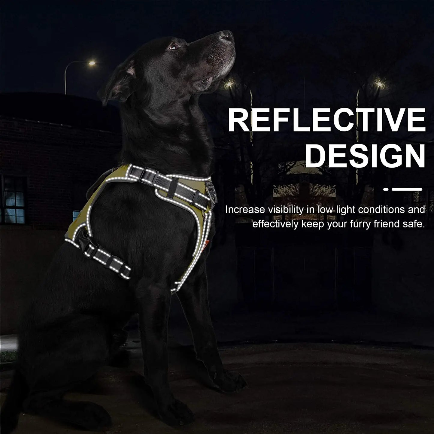 No-Pull Dog Harness with Backpack Saddle Bags – Reflective Padded Vest