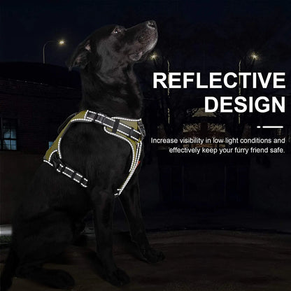 No-Pull Dog Harness with Backpack Saddle Bags – Reflective Padded Vest