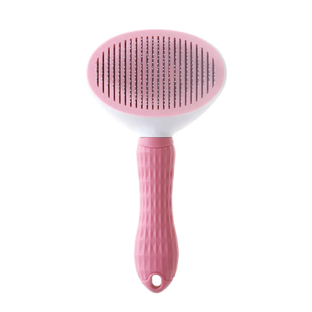 Self-Cleaning Pet Slicker Brush & Massage Comb — Cat & Dog Hair Remover
