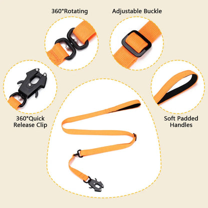 Adjustable Sports Dog Leash — 1000D Nylon, Zinc Alloy Buckle