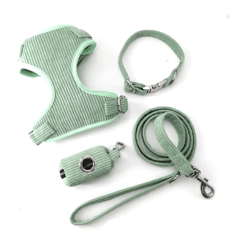 Luxury Velvet Dog Collar Set | Collar + Scarf + Bowtie | Quick-Release Buckle