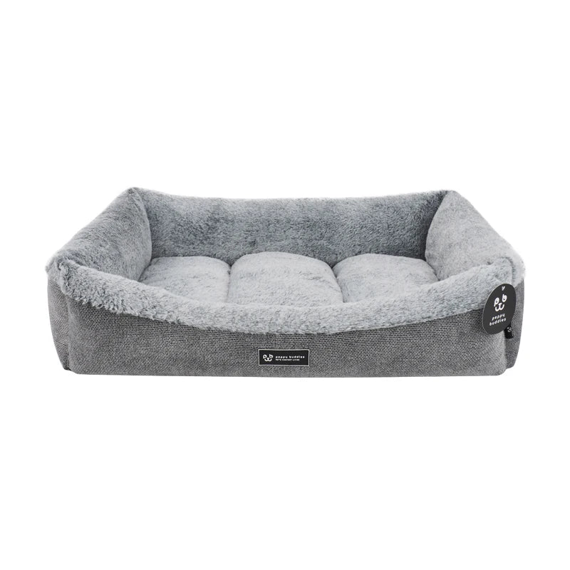 Premium Faux Rabbit Hair Pet Bed | Warm, Breathable & Washable