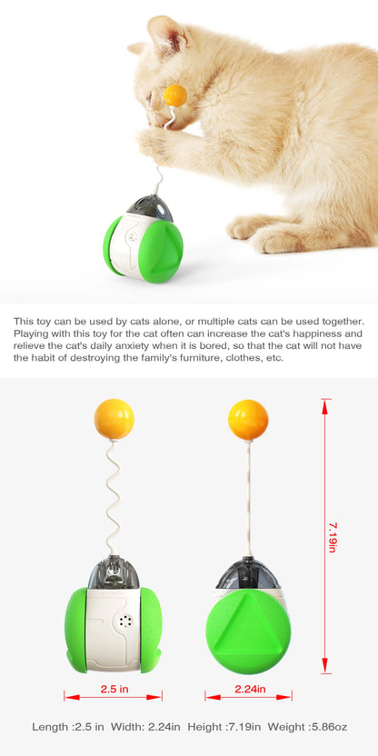 New Design Multi-function Pet Supplies Eco-friendly Cat Ball Toys Squeaky Balance Car Cat Toy Interactive Running Cat Catnip Toy