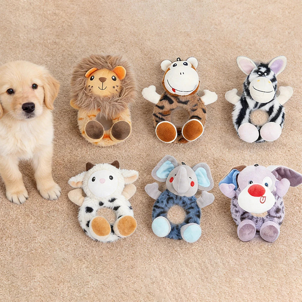 Squeaky Dog Plush Toys | Soft Chew Toy | 6 Colors