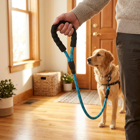 Reflective Nylon Dog Leash — Padded Handle