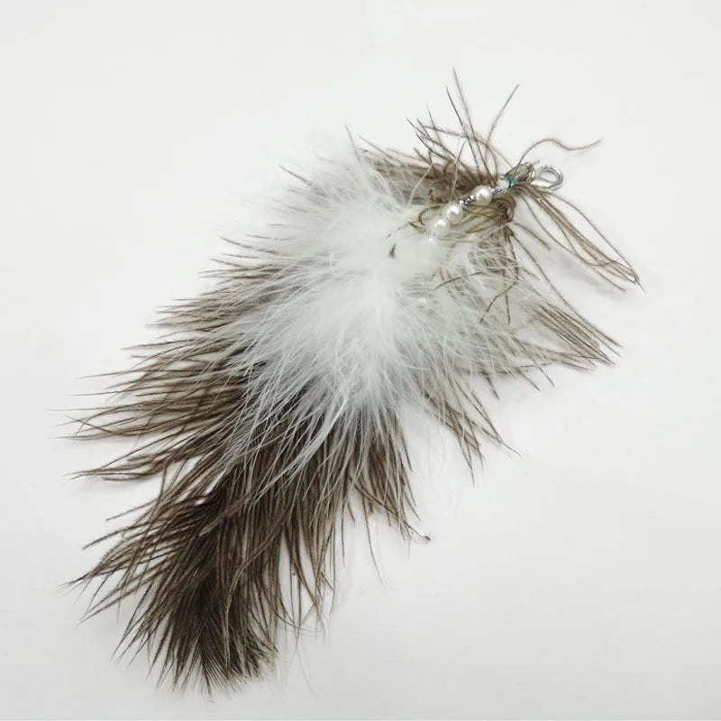Feather Cat Teaser Wand with Bell | Steel Wire Wand & Replacement Heads | 7 Styles
