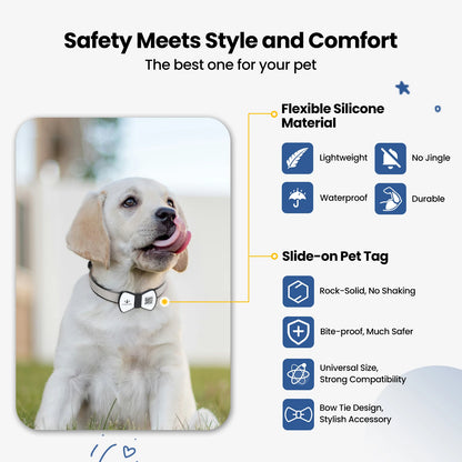 NFC Smart QR Code Pet ID Tag – Silicone, Scannable, Personalized Dog & Cat Tag