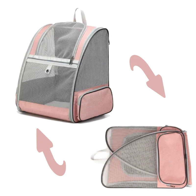 Cat Backpack Breathable Foldable Cat Bag Diaper Bag Portable Cat Travel Backpack Pet Backpack