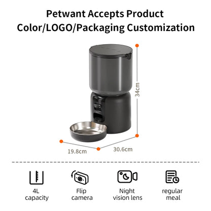Smart Automatic Cat Feeder with WiFi App & Voice Recording