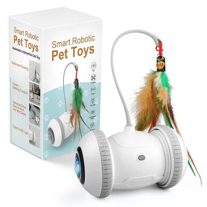 Smart Robotic LED Cat Teaser Toy – Rechargeable, Auto-Sensing Interactive Cat Toy