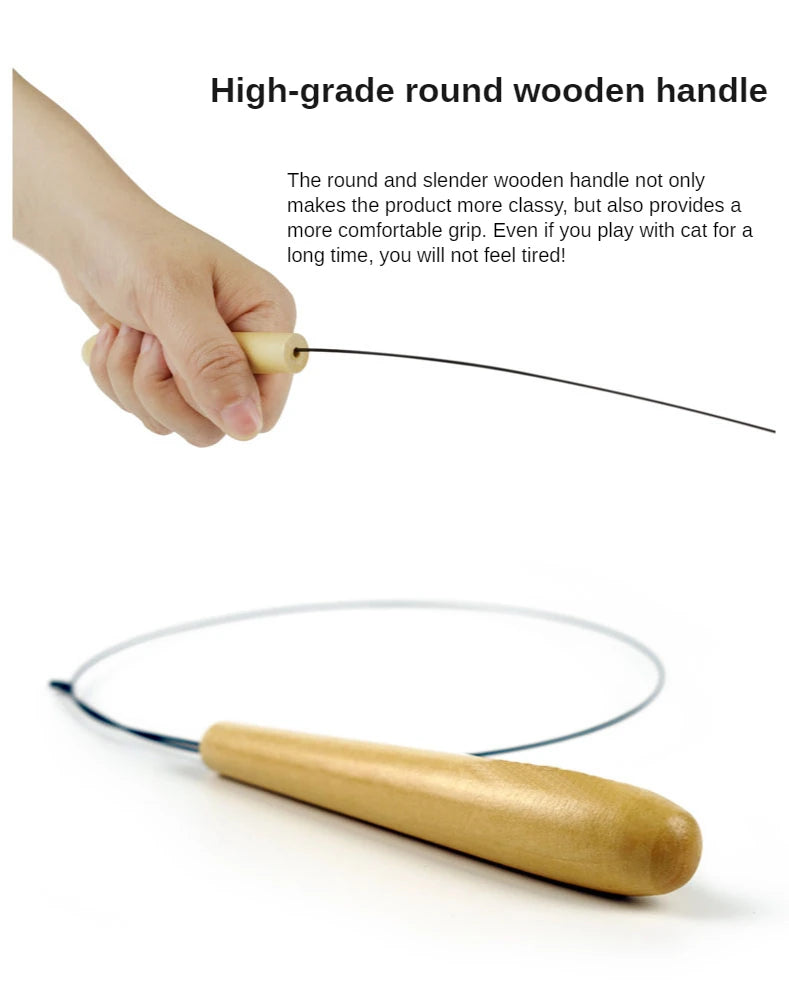 Bird-Shape Feather Cat Stick | Eco-Friendly Bite-Resistant Cat Wand Toy | 4 Styles