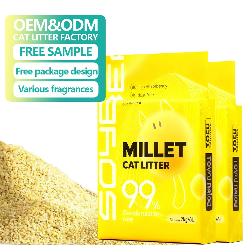 Factory cat Litter Eco-friendly Natural Dust Free Organic Cat Sand Premium Quick Clumping Cat Litter