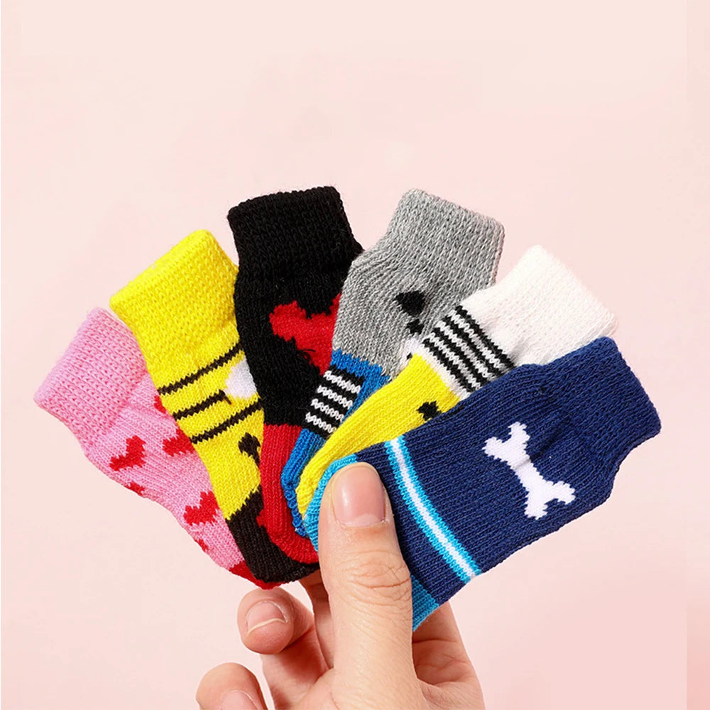 Print Non-Slip Pet Dog Socks | 6 Designs