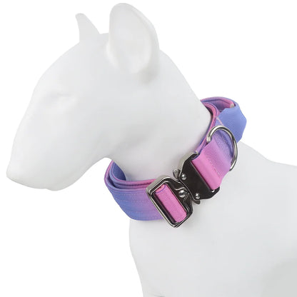 Tactical Dog Collar with Neoprene Padding – Heavy-Duty Nylon Military-Style Collar for Training & Outdoor Use