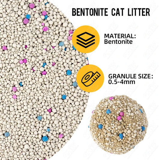 Bentonite Clumping Cat Litter – Fast Clumping, 99% Dust-Free, Odor Control