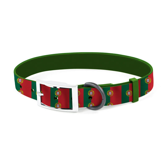 Waterproof Rubber Dog Collar – Football Soccer Pattern, Quick-Release Buckle, Easy to Clean