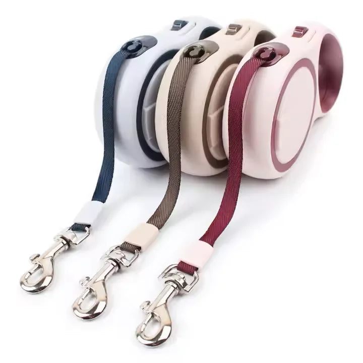 Retractable Dog Leash 5M/16ft — Tangle-Free Walking Lead with One-Button Lock